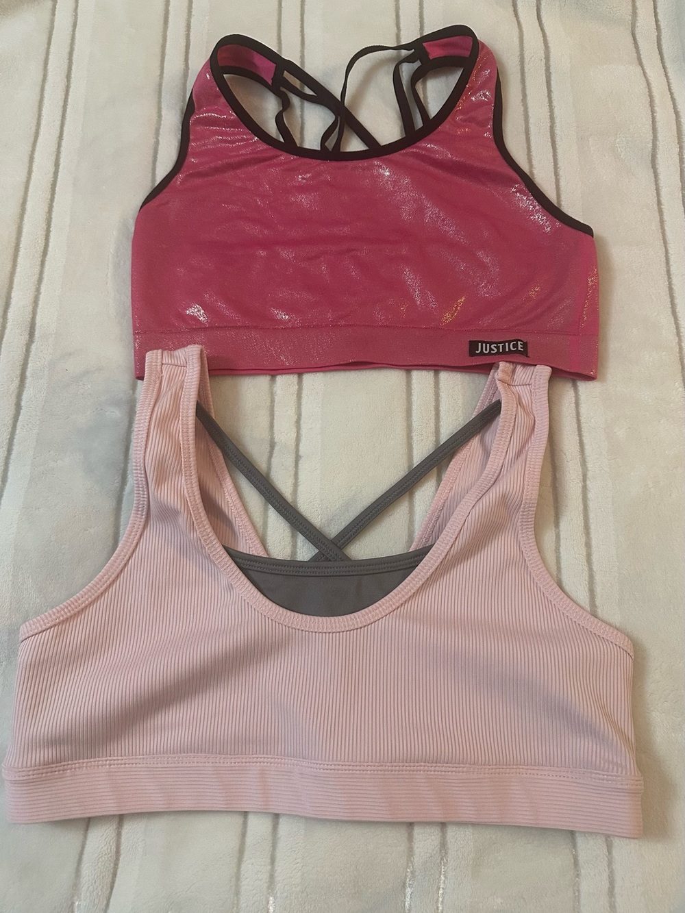 AVIA + Justice Girls Sports Bra Bundle | Pink | XL (14–16) & 36 | 2 for $20